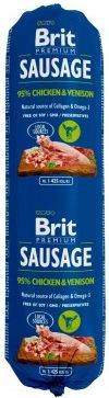 Brit Premium Sausage kurczak z dziczyzna 800g VAT011178 (8595602531271) barība suņiem
