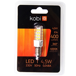 Spuldze LED T 4,2W/4000K E14 400lm KATE1445WNB apgaismes ķermenis