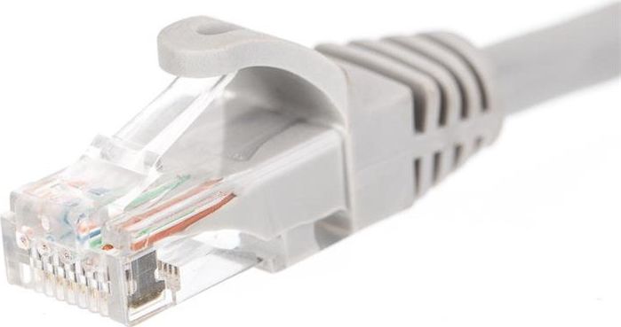 Netrack patch cable RJ45, snagless boot, Cat 6 UTP, 3m grey kabelis, vads