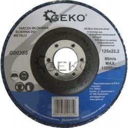 Geko Tarcza wloknina scierna do metalu 125x22,2mm - G00385 G00385 (5901477121319)