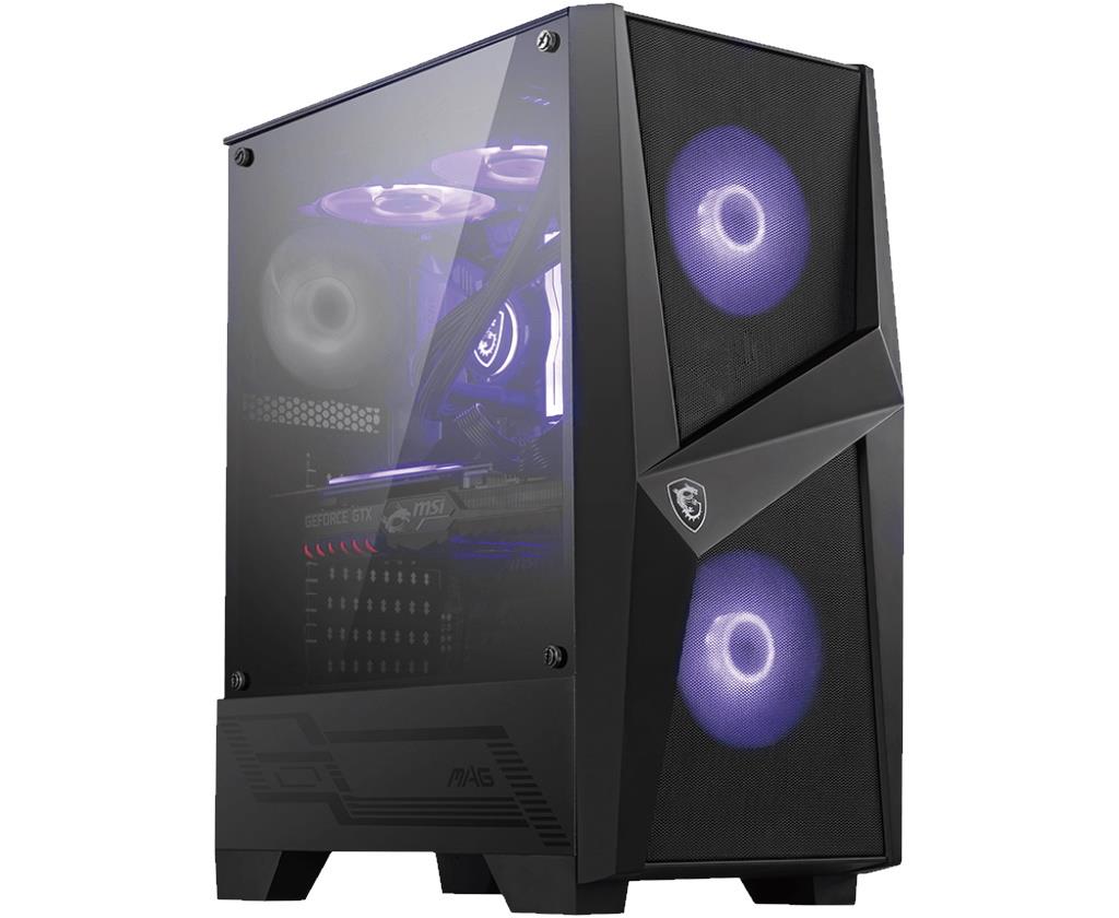 MSI MAG FORGE 100M PC Case, Mid-Tower, USB 3.2, Black Datora korpuss