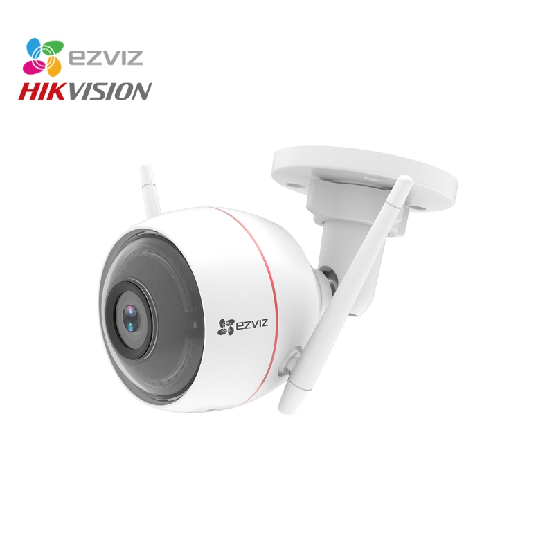 EZVIZ CS-CV310 ezGuard Gudrā āra Full-HD Wi-Fi novērošanas kamera ar Sirēnu un Apžilbinošu gaismu Balta novērošanas kamera
