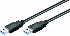 Kabel USB Mcab A-A, mesko-meski, 1.8m, czarny (7300033) USB kabelis