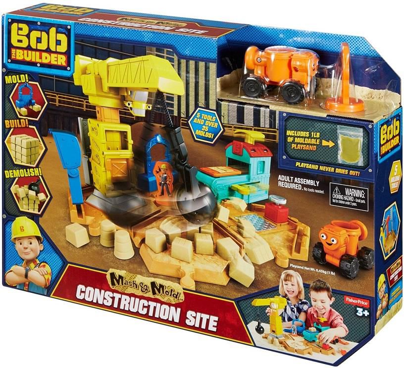 Mattel Bob Budowniczy Plac budowy + kinetyczny piasek DMM55 - (367185) konstruktors