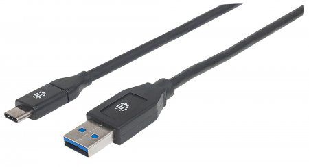 Manhattan USB 3.1 Gen1-Kabel C-Stecker/A-Stecker 2m schwarz kabelis, vads