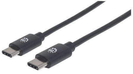 Manhattan USB 2.0 Typ C-Kabel C-Stecker/C-Stecker 0,5m schw kabelis, vads