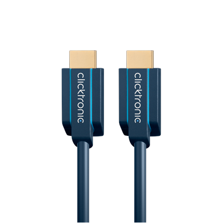 Clicktronic High Speed HDMI to HDMI cable, male,4k@60hz with Ethernet, 70301, 1 m kabelis, vads