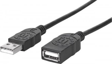 Manhattan USB 2.0 Verlangerungskabel 1m A-Stecker/A-Buchse kabelis, vads