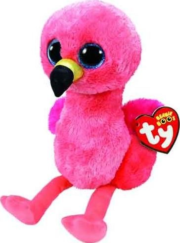 Ty 37262TY 37262 Gilda - Flamingo Glitter Eye Glub Sliding's - Beanie Boo's - Stuffed Toy - 24 cm bērnu rotaļlieta