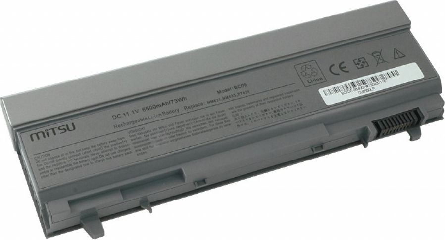 Mitsu Dell Latitude     E6400 (6600 mAh) akumulators, baterija portatīvajiem datoriem