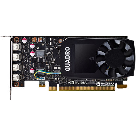 Dell NVIDIA, 4 GB, Quadro P1000, GDDR5, PCI Express 3.0, 4 mDP video karte