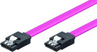 MicroConnect  SATA Cable 0,3m with Clip 7-Pole to 7-Pole SATA plugs kabelis datoram