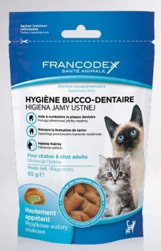 Francodex Przysmak dla kociat i kotow - higiena jamy ustnej 65 g VAT006957 (3283021702413) kaķu barība
