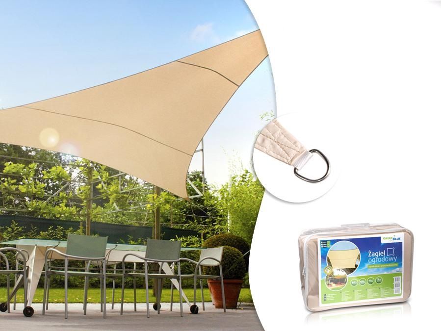 GreenBlue Garden sail UV shadow polyester 3.6m triangle cream hydrophobic surface - GB500 Nojume