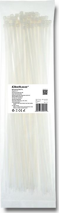Self-locking Cable Tie 4.8x400mm, nylon UV, White