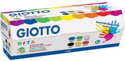 Giotto Farba Do Malowania Palcami Giotto Finger Paint 6x100ml GIOT0072 (8000825531606)