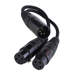 Kabel Furutech ADL XLR - XLR x2 0.1m czarny 1058659 (4580370440119) kabelis video, audio