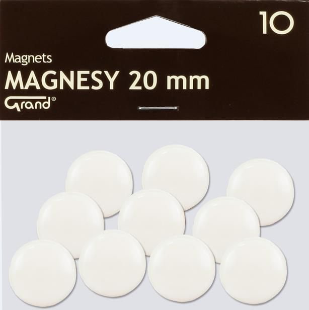 Grand Magnes 20mm bialy 10szt GRAND - 189193 189193 (5903364258665)