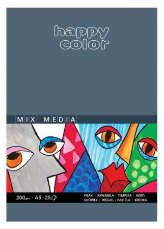Happy Color Blok do malowania A5 25k bialy 268946 (5905130007811)