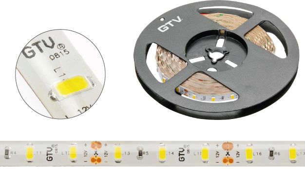 Tasma LED GTV 5m 60szt./m 16W/m 12V  (LD-5630-300-65-ZB) LD-5630-300-65-ZB (5901867152824) Ziemassvētku lampiņas