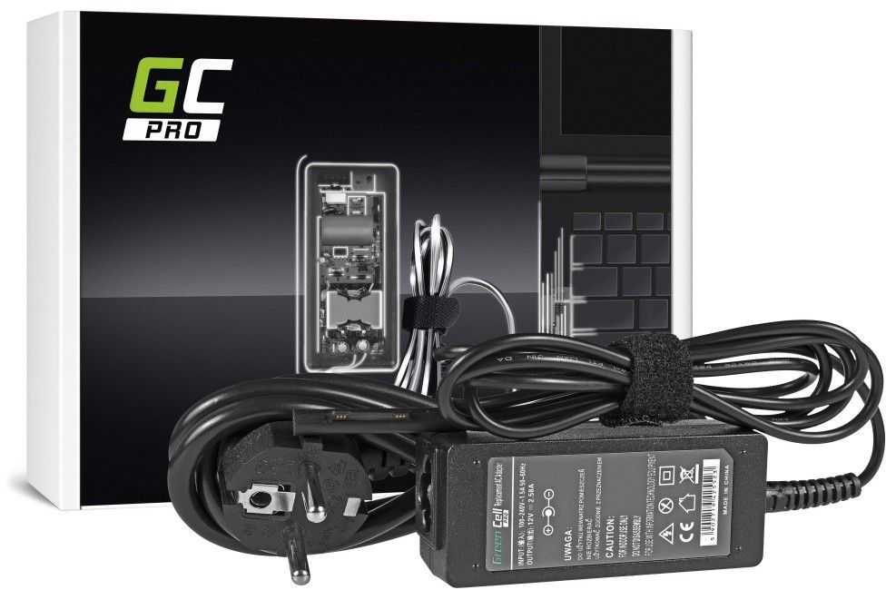Zasilacz do laptopa Green Cell 36 W, Surface Plug, 2.6 A, 12 V (AD63-P) AD63-P (5902719425523) portatīvo datoru lādētājs