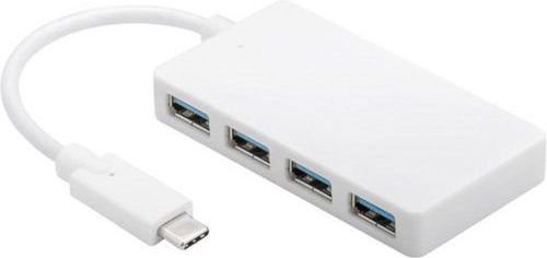 Goobay 4 USB-C multiport adapter 66274 USB Type-C, USB 3.0 female (Type A), White kabelis, vads