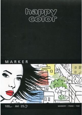 Happy Color Blok do markerow A4 25k bialy 268943 (5905130008429)