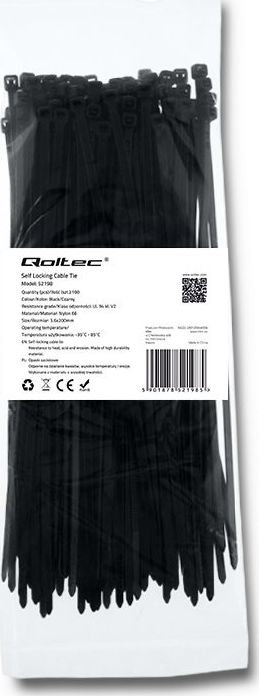 Self-locking Cable Tie 3.6x200mm, nylon UV, Black