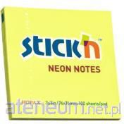 Stickn Notes samoprzylepny zolty neonowy (155275)