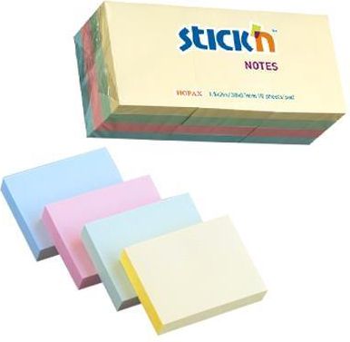 Stickn Notes samoprzylepny Pastel mix 4 kolory (240568)