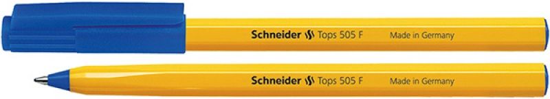 Schneider BALLPOINT PEN TOPS 505 F BLUE HOUSING YELLOW (SR150503)