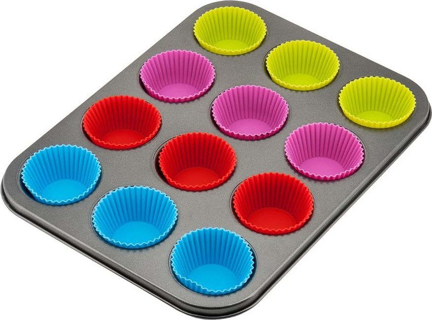 KingHoff Muffin mold with silicone inserts KINGHOFF KH-4188 Virtuves piederumi