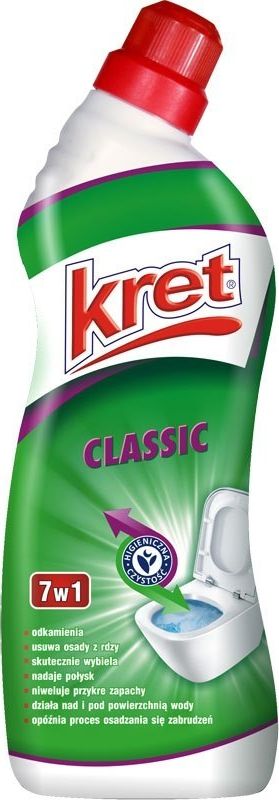 Kret Kret Zel Do Wc Classic 7w1 750ml Zielony OFE000252 (5900931011210) Sadzīves ķīmija