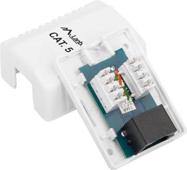 Wall socket Lanberg OU5-0001-W (Ethernet (LAN); 5e; UTP; white color) datortīklu aksesuārs