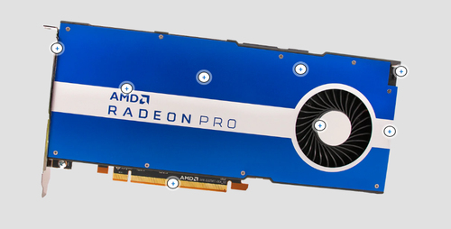 AMD RADEON PRO W5500 8GB PCIE 4.0 16X 5X DP USB-C RETAIL  IN video karte