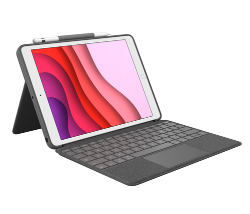 LOGITECH COMBO TOUCH IPAD 7TH GEN GRAPHITE PAN NORDIC              ND Planšetes aksesuāri