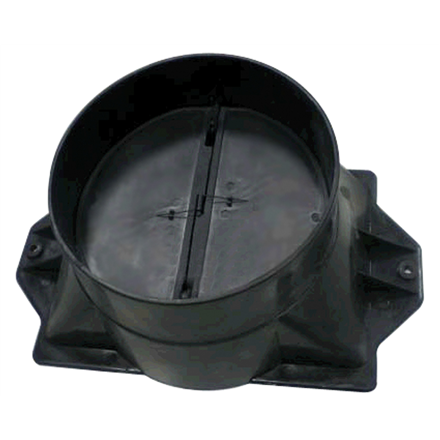 CATA Hood accessory Adaptor + Check Valve 02832004 for LEGEND/SYGMA/SELENE/GAMMA/GOYA/THALASSA/ATENEA/BIBLOS/GC DUAL, Black Tvaika nosūcējs