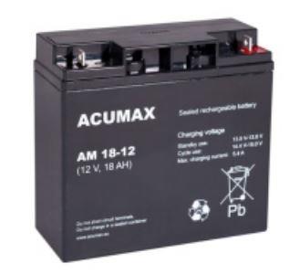 EMU BATTERY 12V 18AH VRLA AM18-12 ACUMAX UPS aksesuāri