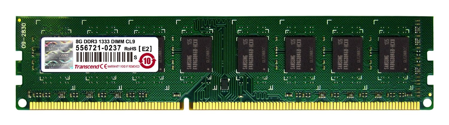 Transcend DDR3 8GB 1333MHz CL9 DIMM Unbuff operatīvā atmiņa