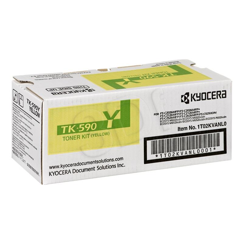 Toner Kyocera TK-590Y| 5000 pages | Yellow | M6026cdn FS-C2026MFP C2126MFP toneris