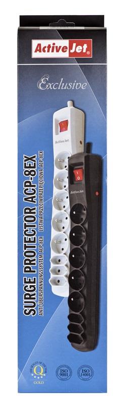 Activejet APN-8G/1,5M-GR power strip with cord elektrības pagarinātājs