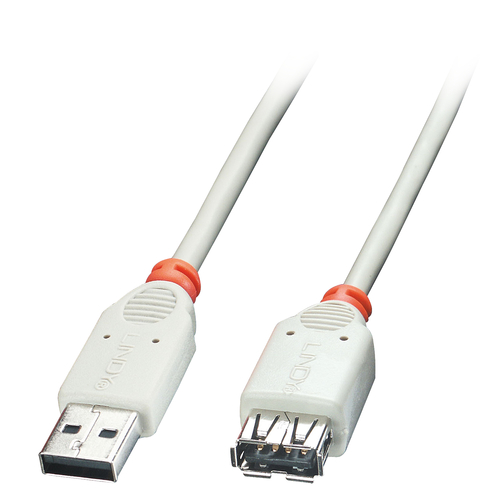 USB 2.0 Verlangerung AM/AF, grau, 3m  Typ AM/AF USB kabelis