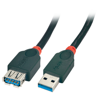 USB 3.0 Verl. A/A schw. 2m  A-Stecker an A-Kupplung USB kabelis