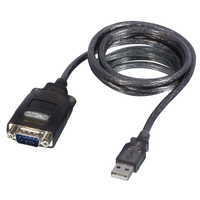 USB RS232 Konverter w/ COM Port Retention USB A St an D9 St adapteris
