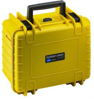 B&W Outdoor Case Type 2000 yellow with pre-cut foam insert soma foto, video aksesuāriem