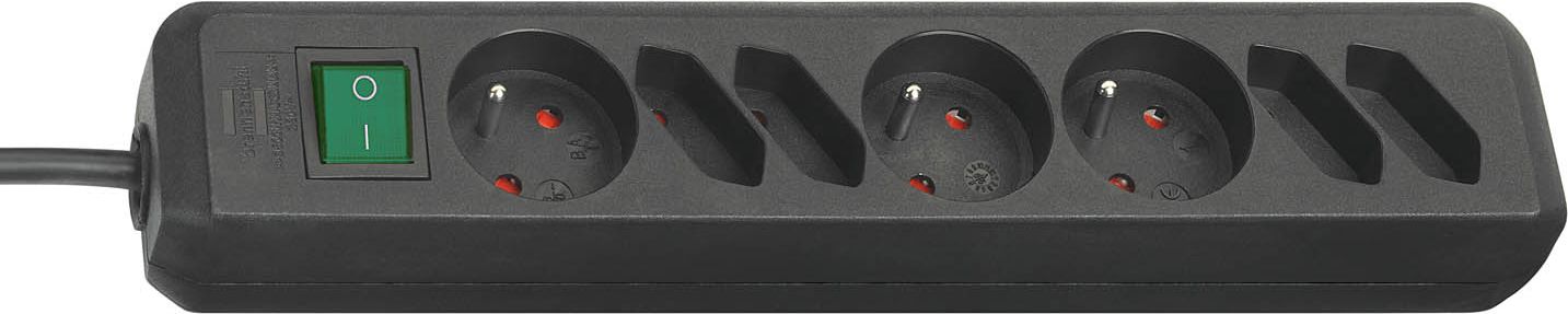 Brennenstuhl Eco-Line standard 7 sockets 1.5m black (1150704) elektrības pagarinātājs