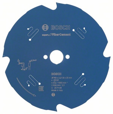 Bosch Tarcza pilarska Expert for Fiber Cement 160 x 20mm 4z (2608644121) Elektriskais zāģis