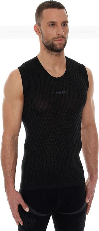 Brubeck Koszulka meska base layer bez rekawow czarna r. XXL (SL10100) SL10100 (5902487007754)