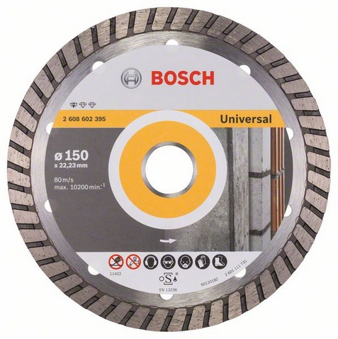 Bosch Diamentowa tarcza tnaca STANDARD FOR UNIVERSAL TURBO 150x22,2mm 2 608 602 395
