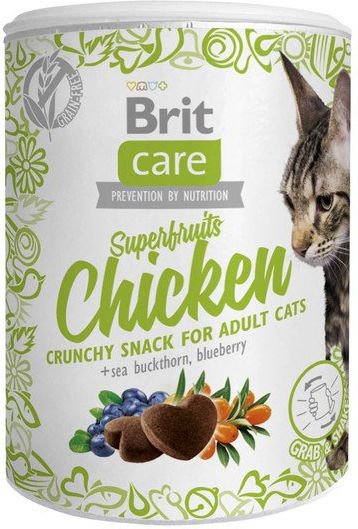 Brit Care Cat Snack Superfruits Chicken 100g 87121 (8595602521432) kaķu barība